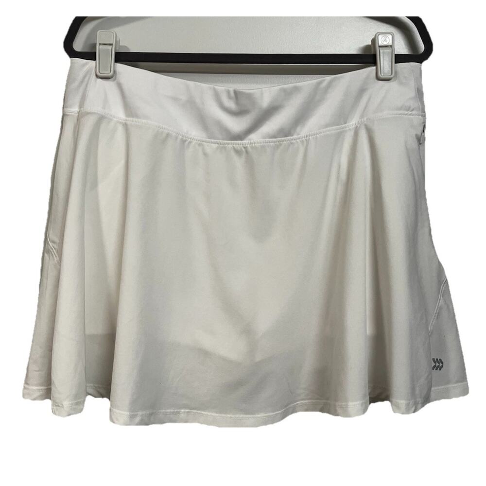 ALL IN MOTION Athletic Skort Exterior Zipper Inner Pockets White Size XXL